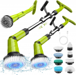 Spin Scrubber, Battery Cordless Cleaning Brush,Shower Cleaning Brush with 8 Replaceable Brush Heads and 3 Adjustable Sp