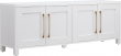 Rectangular TV Stand for TV's up to 80" in White, TV Stands for the Living Room