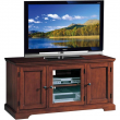 Leick Home 87350 Three Door TV Stand with Cabinet Storage for 55" TV's, Westwood Brown Cherry