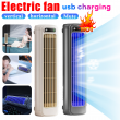 Portable Tower Fan 3 Speeds Cooling Fan Quiet Personal Fan Rechargeable Desktop Fan for Bedroom Living Room Office