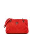 Chanel CC Crossing Tote Chevron Lambskin Small