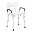 Medical Shower Bath Chair Adjustable Bench Stool Seat w/Detachable Back and Arms