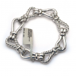 New DAVID YURMAN Ladies 14mm Thoroughbred Loop Chain Silver Bracelet Medium