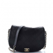 Chanel Chain Around Saddle Flap Bag Quilted Calfskin Small