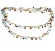 New Marco Bicego 18K Yellow Gold 36" Mixed Gemstone Paradise Long Necklace