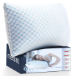 Memory Foam Cooling Pillow Heat and Moisture Reducing Ice Silk and Gel Infused