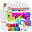 Tie Dye Kit for Kids and Adults 18 Colors Funnel Guide Book Rubber Bands 197 PC