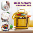 Crochet Bag Organizer – Durable Canvas Yarn Storage Bag for Knitting & Supplies