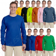 Gildan Ultra Cotton Mens Crewneck Long Sleeve T-Shirt S-5XL 2400 G240