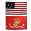 Wholesale 2 Flags United States Marine Corps Flag 3 x 5 USMC And American USA