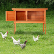 Wooden Chicken Coop Chicken House Outdoor Asphalt Roof for Duck Quail Hen Cage