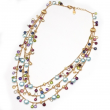 New Marco Bicego 18K Yellow Gold 16.5-18" Mixed Gemstone Paradise 3 Row Necklace