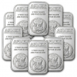 Lot of 10 - 1 oz Silver Bar by APMEX .999 Fine