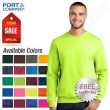 Port & Company Men's Long Sleeve Rib Knit Collar Crewneck Sweatshirt PC78