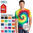 Port & Company Men's Multi Color Short Sleeve Standard Fit Tie-Dye T-Shirt PC147