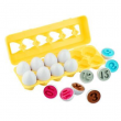 Dimple 12 Match & Play Numbers Egg Easter Toy with Holder - Toddler STEM Toys