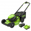 Greenworks 80V 21" Self-Propelled Mower w/ 4Ah 2Ah Battery&Rap Charger (Renewed)