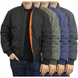 Mens Heavy Weight MA-1 Flight Bomber Jacket Full Zip Outerwear Coat Colors NWT