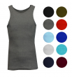 Mens Fitted Tank Tops Ribbed Shirts Muscle Sleeveless Gym Beach Undershirts NEW