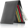 Mens Wallet Leather Slim Wallet For Men Bifold Wallets With ID Window RFID