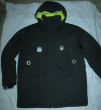 Spyder black heavy down insulated ski jacket w removable hood, men's size XL