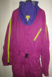 Vtg Davidsson magenta pink purple one piece ski racing suit, ladies' size L