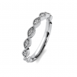 Holiday Gifts - .10 CT Fancy Round Cut Lab Grown Marquise Style Diamond Ring 14K