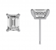 Hidden Halo 2.08 Ct G VS1 Lab Grown Emerald Cut Diamond Stud Earrings White Gold