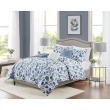 5pc Full/Queen Ramona Seersucker Tulip Print Comforter Bedding Set - White