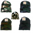 2pk Camo Short Beanie Cuff Knit Hat Winter Hunt Cap Slouchy Skull Ski Men Woman