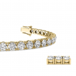 4.00 CT G/VS1 Round Cut Lab Grown Diamond Tennis Bracelet 14k Yellow Gold 6.5"