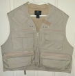 Willis & Geiger Outfitters khaki cotton poplin fly fishing / safari vest, size M