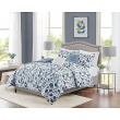 5pc King Ramona Seersucker Tulip Print Comforter Bedding Set - White