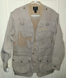 Willis & Geiger khaki bush poplin cotton convertible safari jacket, men's size M