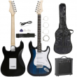 Blue Full Size Electric Guitar with Amp, Case and Accessories Pack Beginner