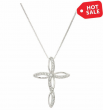 Infinity Cross Necklace Pendant Women Jewelry Fashion 925 Sterling Silver Cross