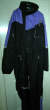 Spyder one piece zip front racing ski suit w hood, black & purple, men's size XL