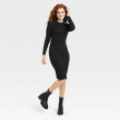 A New Day Women's Long Sleeve Midi Sweater Dress Side Slit