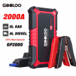 GOOLOO 2000A Car Jump Starter 12V Supersafe Portable Battery Jump Pack PowerBank