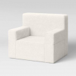 Pillowfort Kids Sofa Chair Soft Sherpa Armchair for Boys and Girls, Cream