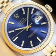 ROLEX MENS DATEJUST 16013 BLUE 18K GOLD STEEL WATCH w/ ROLEX JUBILEE BRACELET