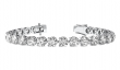 11.25CT G/VS2 Martini Set Round Cut Lab Grown Diamond Tennis Bracelet White Gold