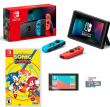 Nintendo Switch Console + Sonic GAME Bundle + 16GB SD + BONUS ITEMS + Pristine!