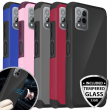 For T-Mobile Revvl 6/Pro 5G Case Mount Friendly Rubber Hard Cover+Tempered Glass