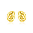 14k Yellow Gold Polished Knot Earrings