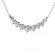 Holiday Gifts - .55 CT G VS2 Round Cut Lab Grown Diamond Bar Pendant 14k