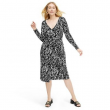 Diane von Furstenberg Women's Midi Wrap Dress Deep V-Neck Long Sleeve