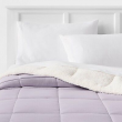 Room Essentials Knitted Reversible Comforter Sherpa Solid