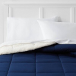 Room Essentials Knitted Reversible Comforter Sherpa Solid