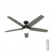 Hunter Fan 60 in Casual Matte Black Indoor Ceiling Fan with Light Kit and Remote